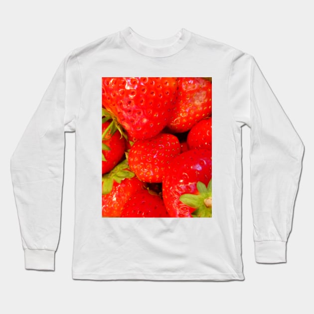 Strawberries Long Sleeve T-Shirt by JonDelorme